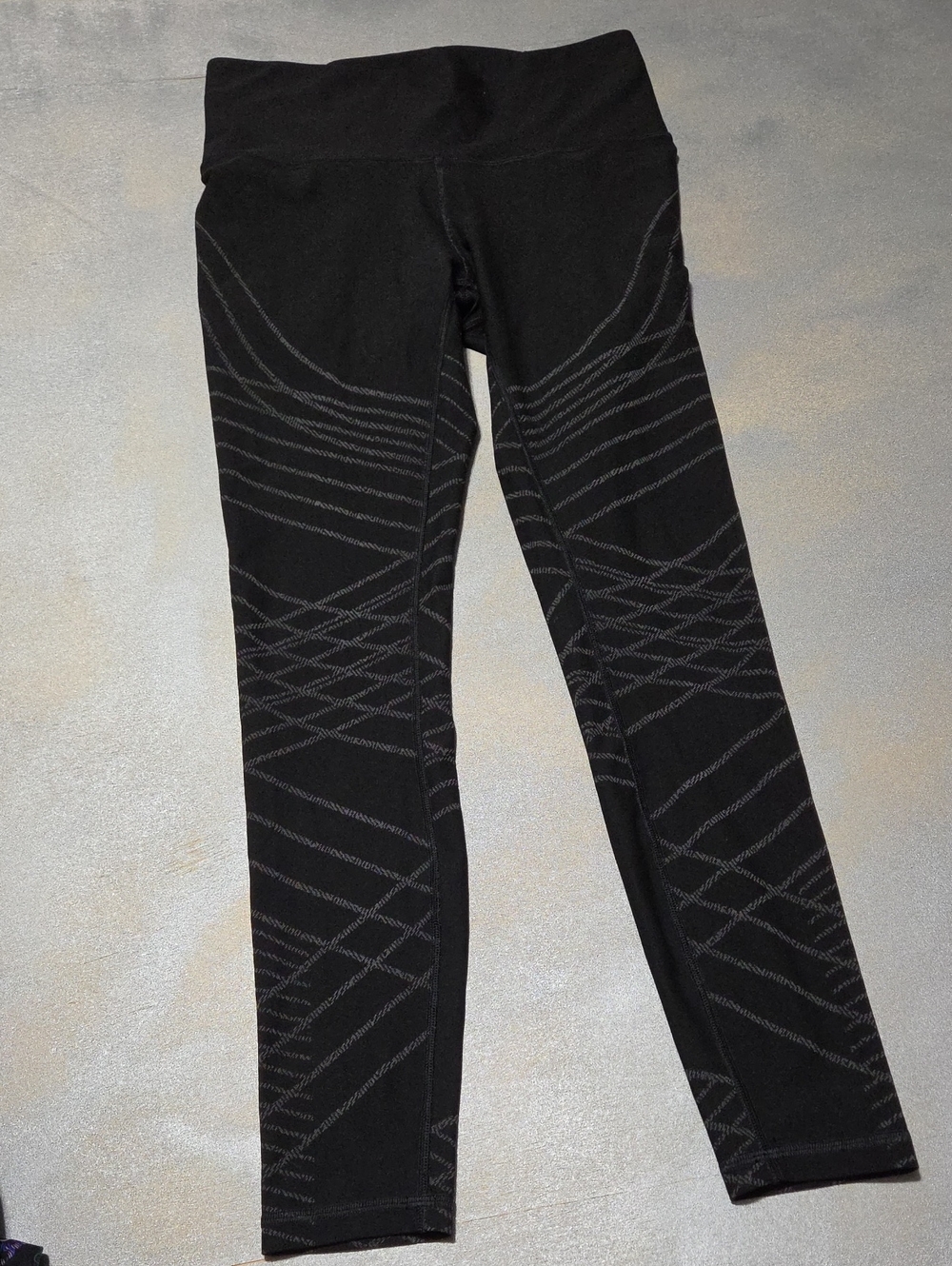 lululemon athletica Black High-Rise Jeggings with Geometric Stitch Pattern